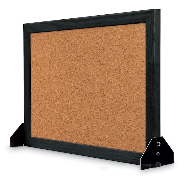 Indoor Enclosed Combo Board, 48"x36", Bronze Frame/Black & Buff